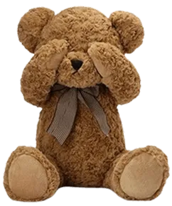 Tierno oso de peluche beige decorativo