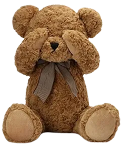Tierno oso de peluche beige decorativo